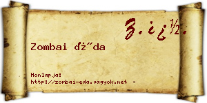 Zombai Éda névjegykártya